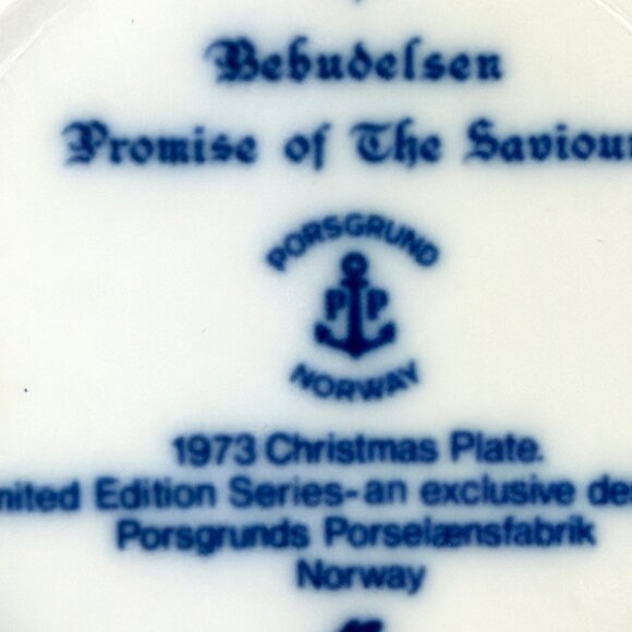 1973 “Julen” Christmas Plate Bebudelsen Promise of the Saviour Angel & Mary - Picture 7 of 8